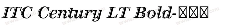 ITC Century LT Bold字体转换